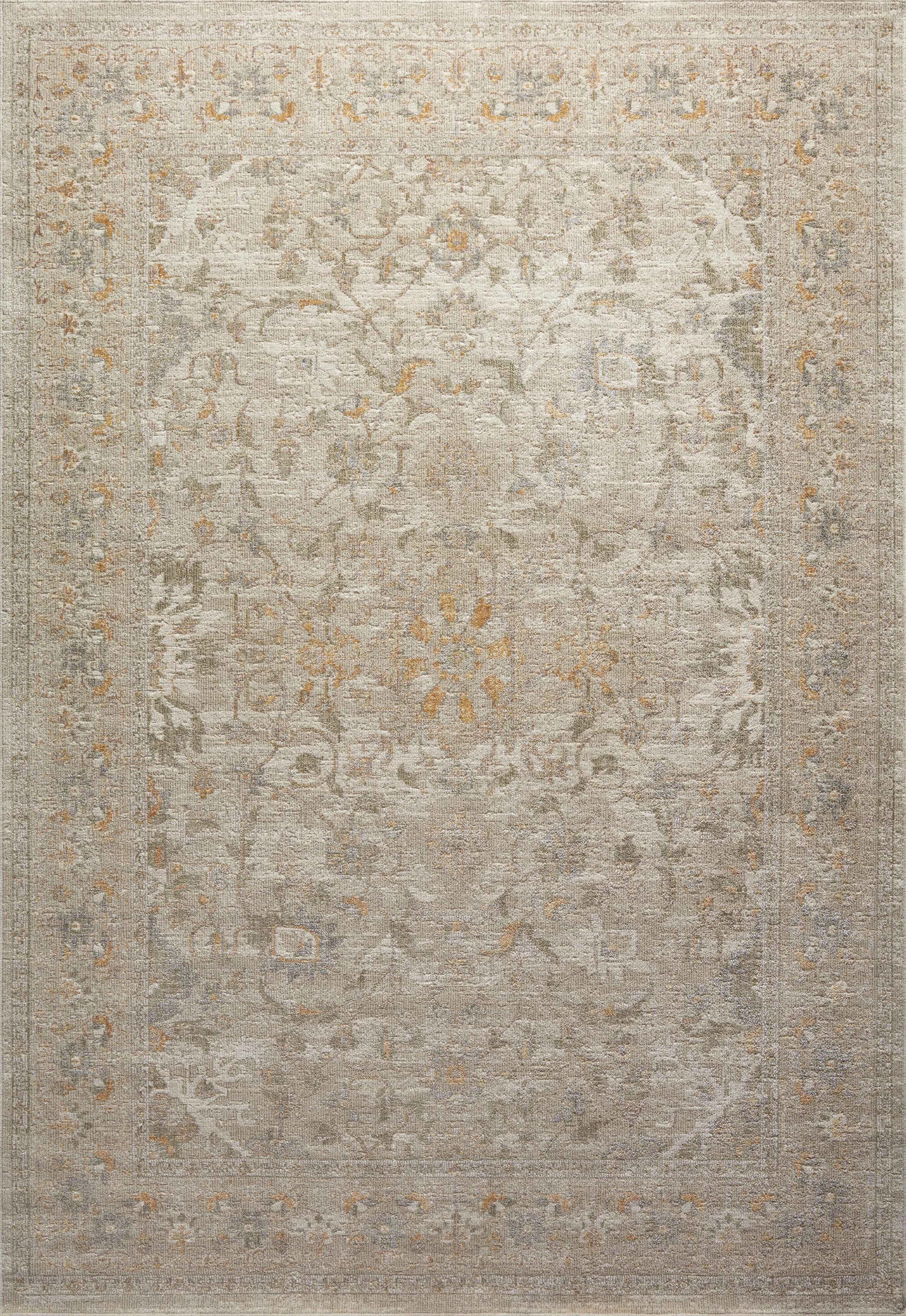 Chris Loves Julia x Loloi Rosemarie Floral Ivory/Natural/ Yellow Area Rug | Wayfair North America