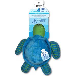 Spunky Pet Clean Earth Collection Recycled Turtle Plush Dog Toy, Large - Chewy.com | Chewy.com