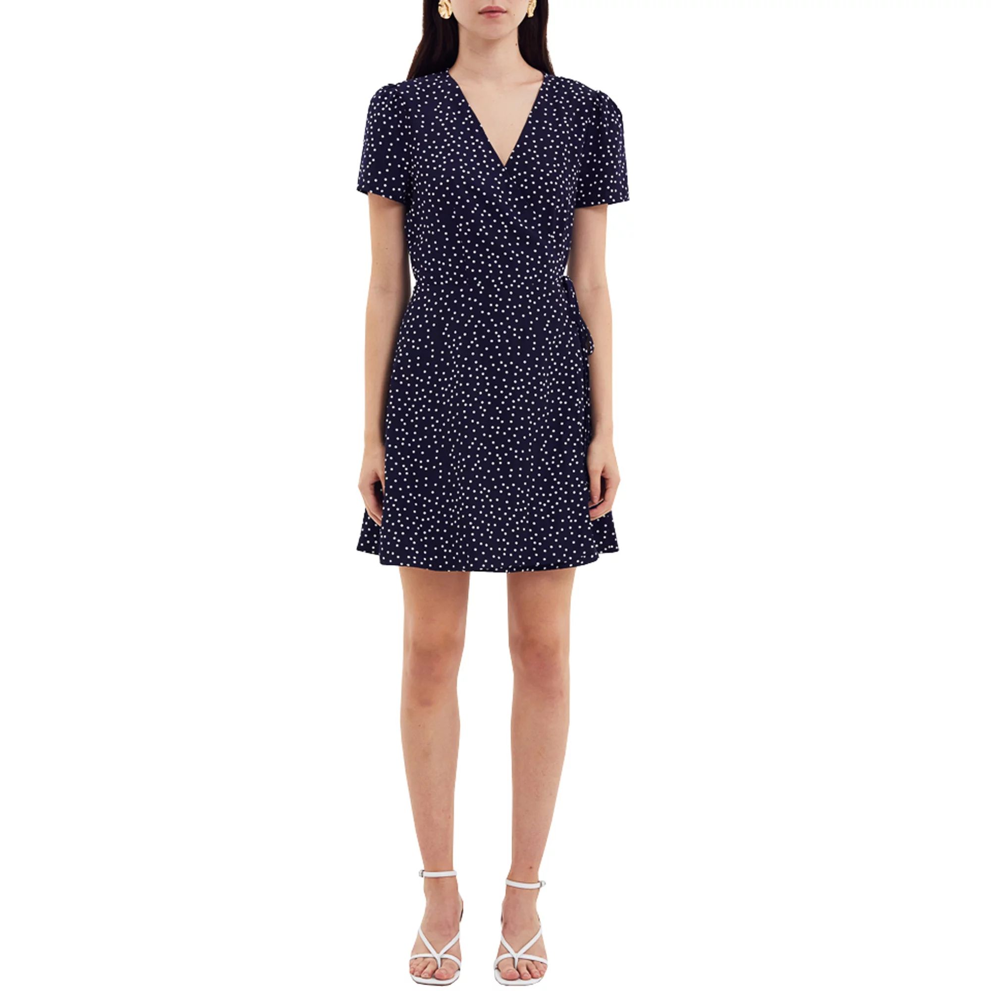 Cooper St Women's Short Sleeve Printed Wrap Mini Dress | Walmart (US)