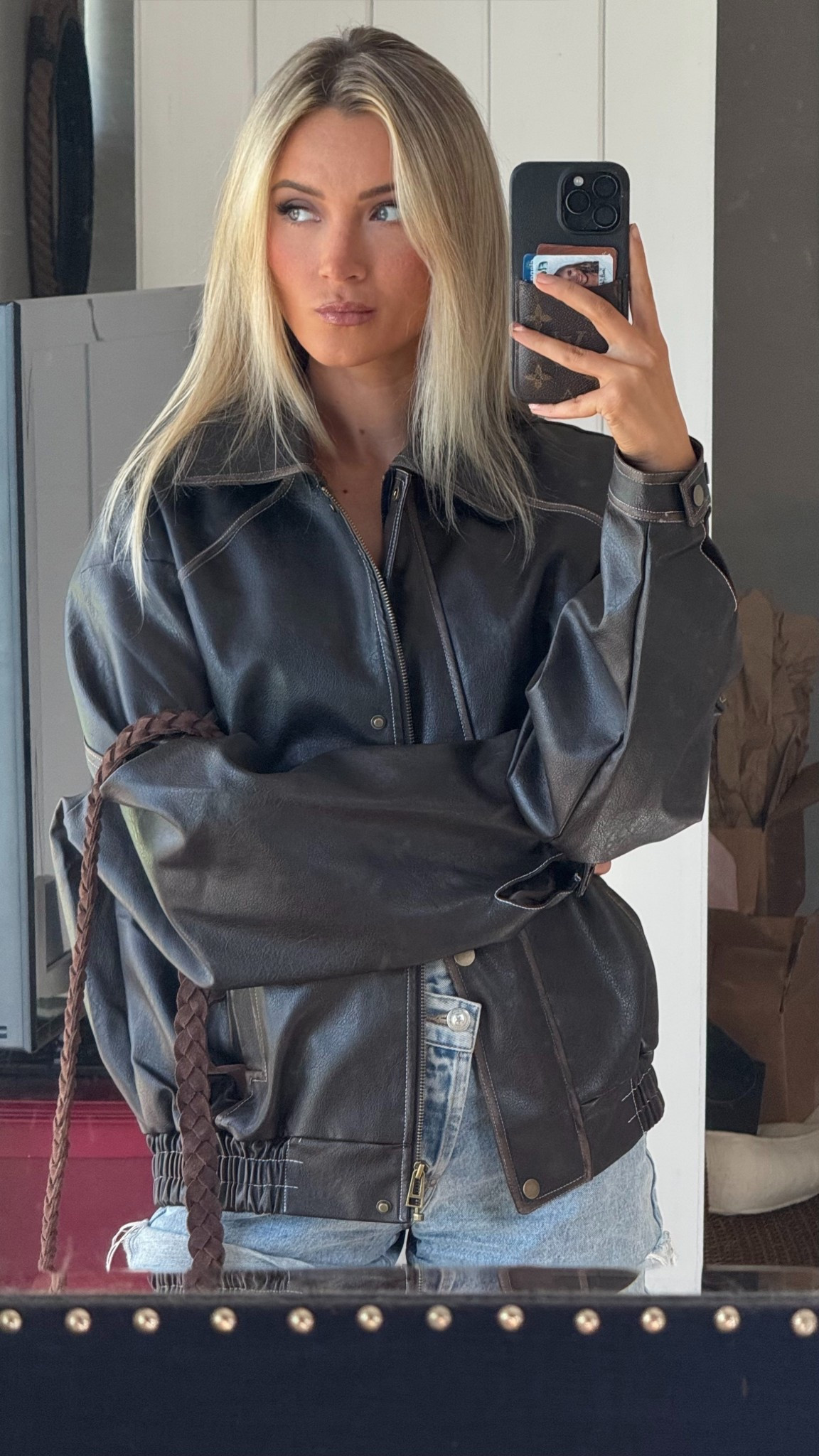 Been living in this brown leather bomber jacket this fall! It’s the perfect fall transitional piece.
Chocolate brown fall

#LTKFallSale #LTKFindsUnder100 #LTKSeasonal