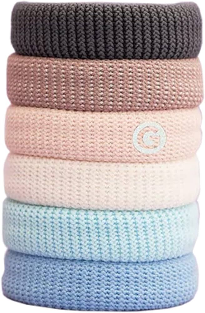 Gimme Beauty - Thick Fit No Damage Hair Ties - Beach - Seamless Microfiber Elastics - Thick Hair ... | Amazon (US)