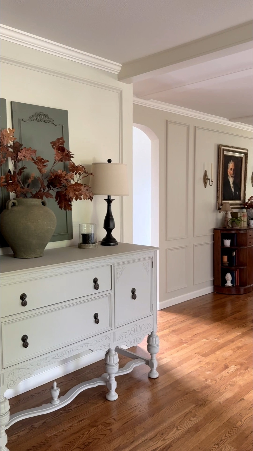 The first thing you see when you walk through the door. 🤎 Creating a warm, welcoming autumn entryway with layered textures, old-world charm, and all the cozy seasonal details to greet you home.

#LTKSeasonal #LTKHome #LTKdayinmylife