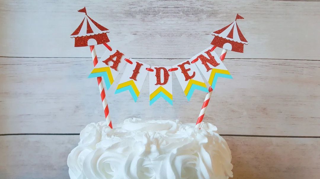ORIGINAL Circus Cake Topper, Circus Cake Bunting, Circus Baby Shower, Circus Birthday, Circus Par... | Etsy (US)