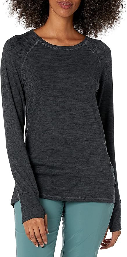 Amazon Essentials Women's Brushed Tech Stretch Long-Sleeve Crewneck Shirt | Amazon (US)