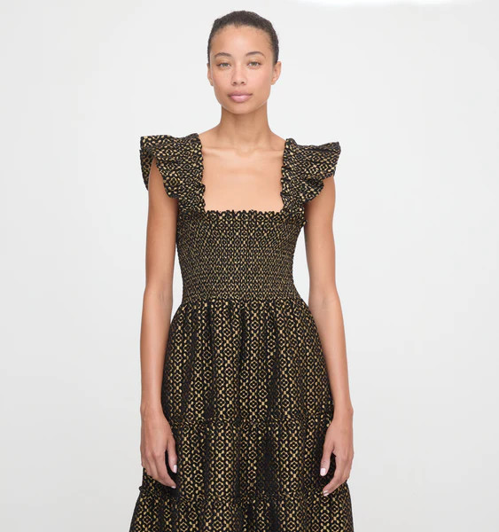 The Ellie Nap Dress in Metallic Brocade | Hill House Home US