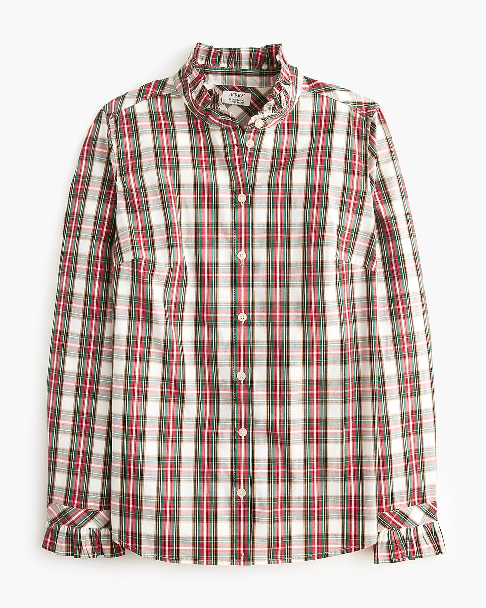 best seller4.7Summary of 380 reviewsRuffleneck button-up topComparable value:$98.00Your price:$58... | J.Crew Factory