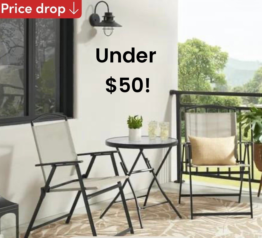 🚨Here’s your chance!🚨

This 3 piece bistro set is under $50!!! Yes, run don’t walk.

Comes in a few other colors too! 

Follow my shop @allaboutastyle on the @shop.LTK app to shop this post and get my exclusive app-only content!

#walmart #outdoor

#LTKxWalmart #LTKSeasonal #LTKSaleAlert