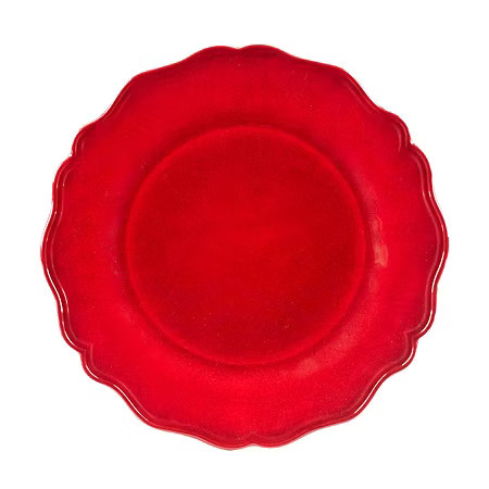 Certified International 4-pc. Red Crackle Melamine Dinner Plate, One Size, Red | JCPenney