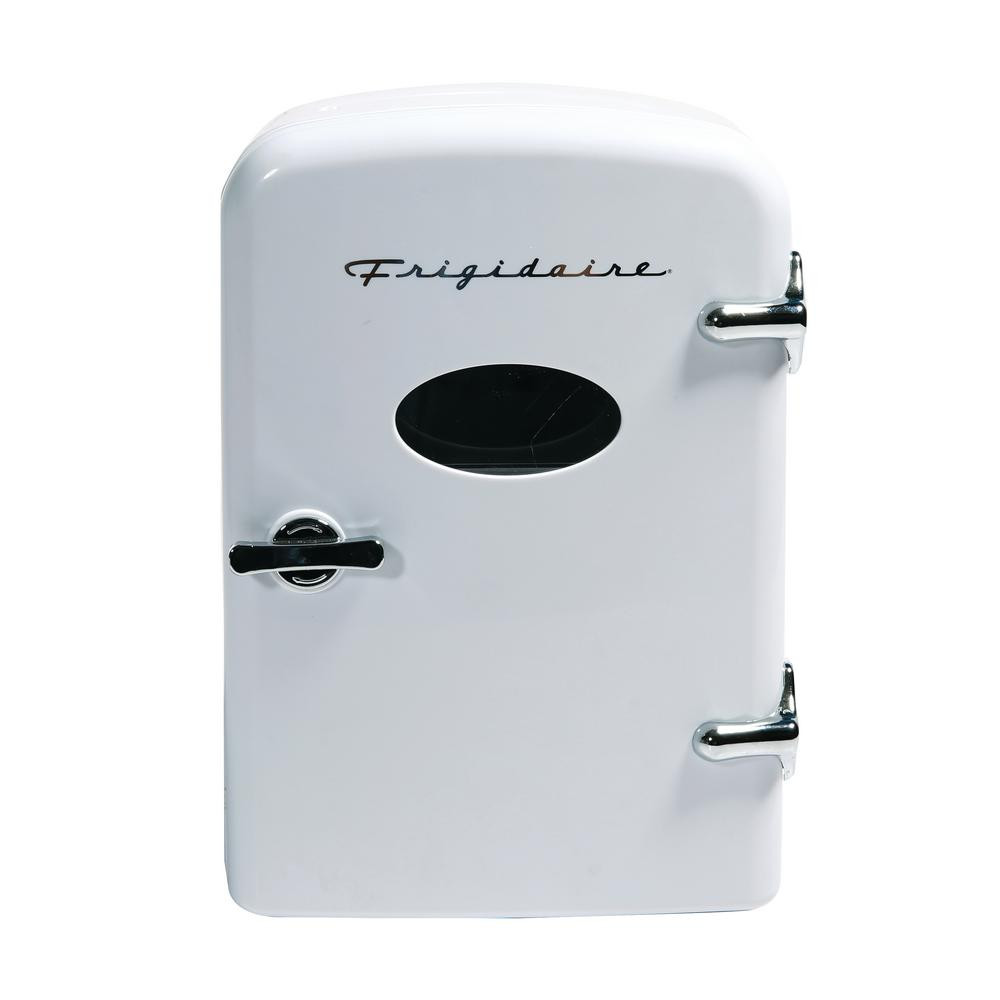 Frigidaire 0.3 cu. ft. 6-Can Retro Mini Fridge without Freezer in White-EFMIS129-WHITE - The Home... | The Home Depot