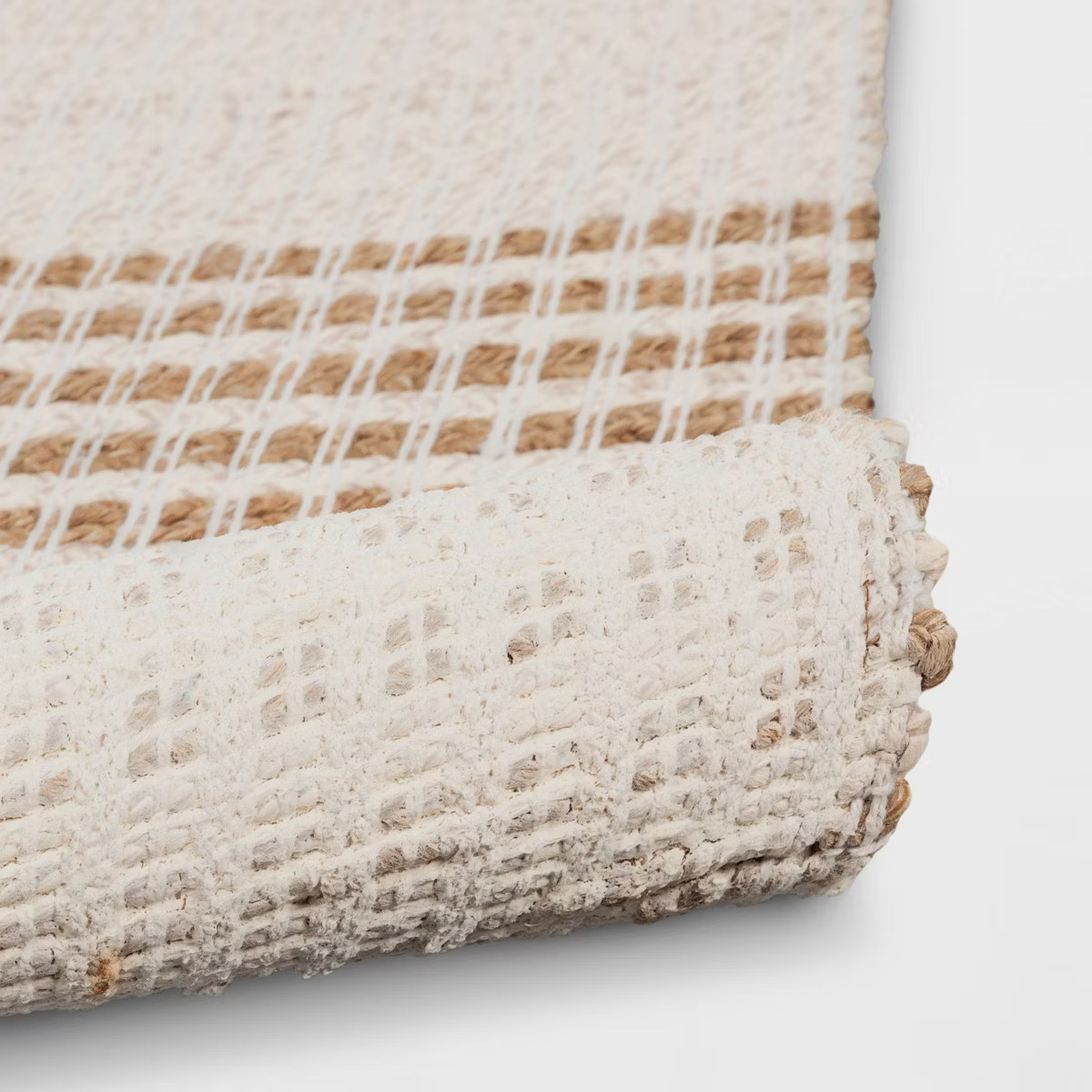 Color Block Braided Outdoor Area Rug Ivory - Threshold™ | Target