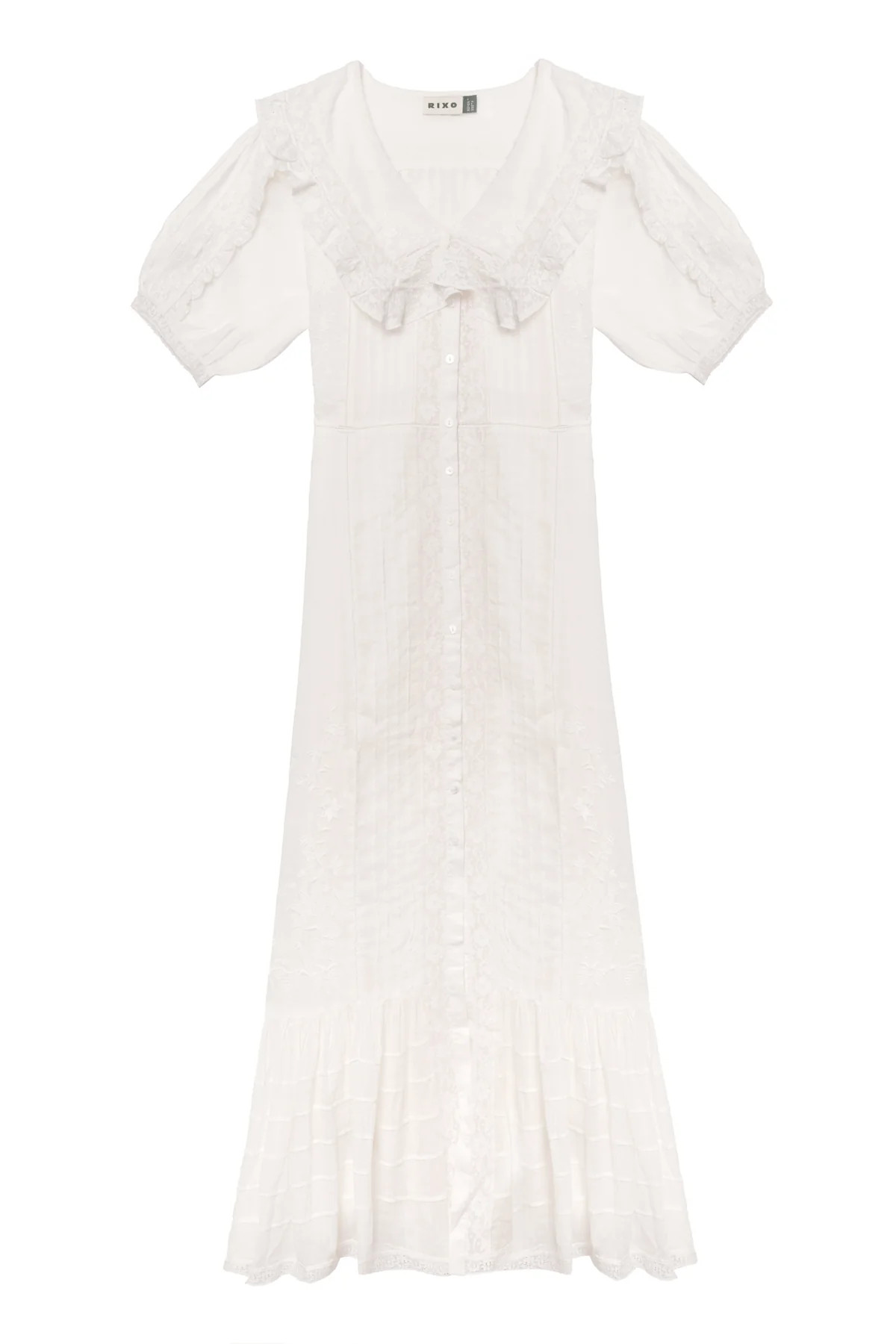 Edina - Pansy Embroidery White | Rixo