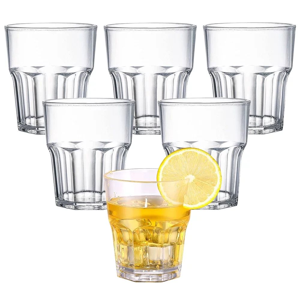 9 oz Clear Acrylic Drinking Glasses Stackable Unbreakable Plastic Water Tumblers Whiskey Cup for ... | Walmart (US)