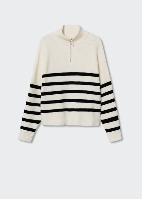Striped knit sweater -  Women | Mango USA | MANGO (US)