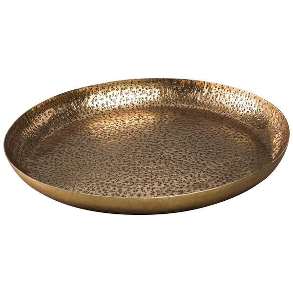 Morley Contemporary Antique Brass Metal Tray | Bed Bath & Beyond