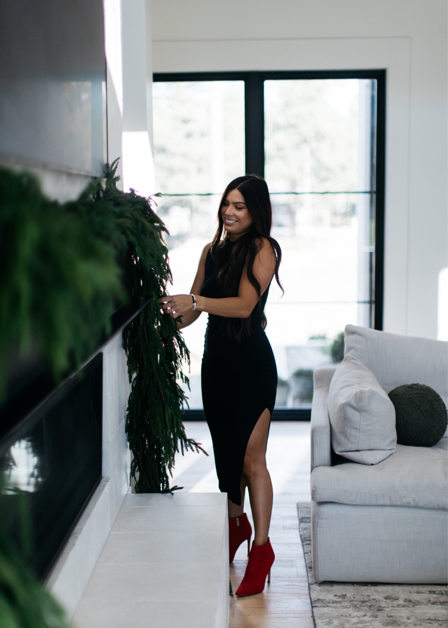 The popular Afloral garland. I have two of the large sizes and two of the small sizes. I could definitely use more. This dress is a size extra small and these shoes are from a few years ago, but I am linking  something similar. 

#LTKhome #LTKHoliday #LTKSeasonal