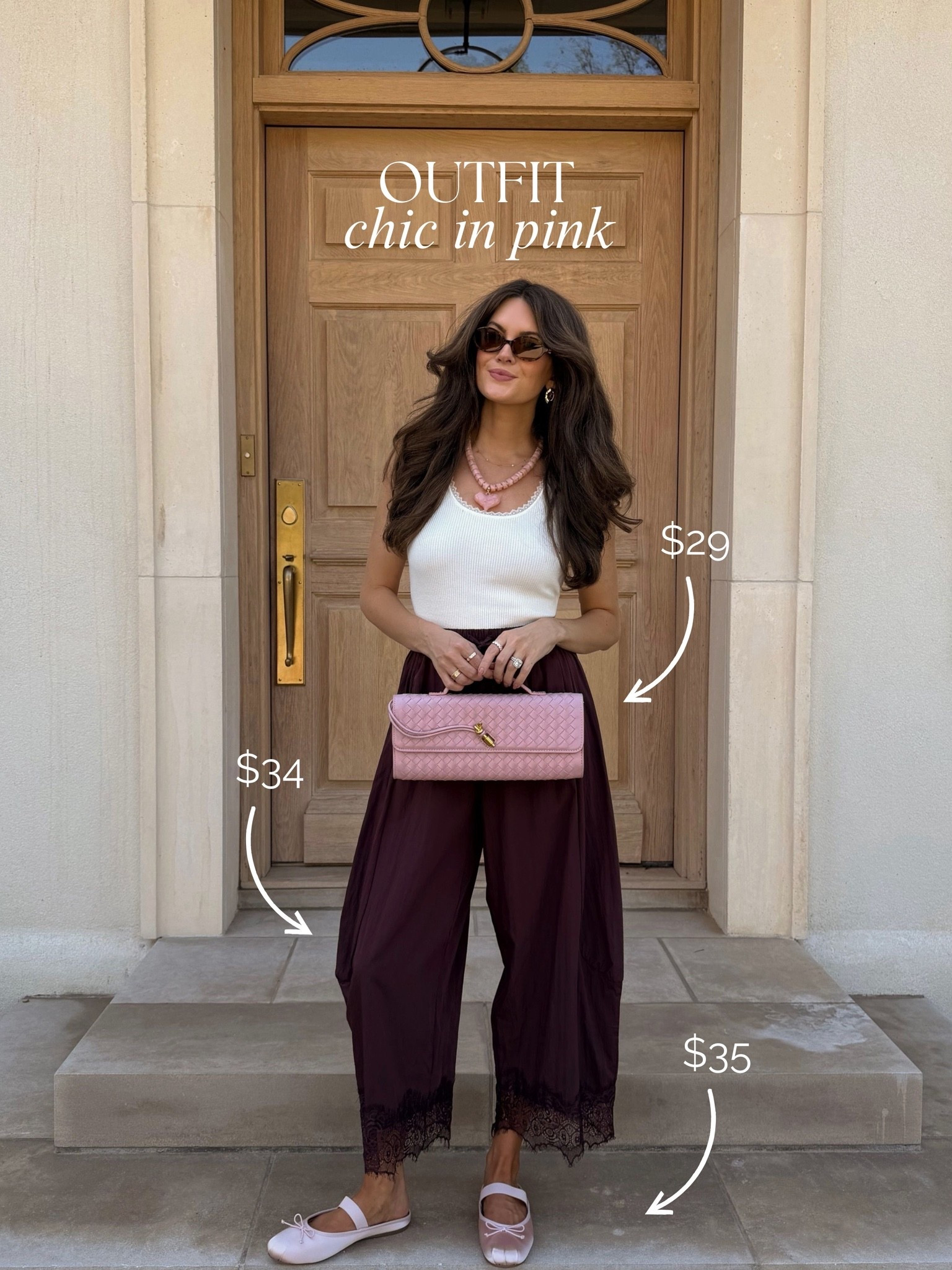 My outfit is so affordable!! The lace pants, woven handbag, and beaded necklace are all from Amazon! And my ballet flats… target!!!

#LTKootd #LTKSeasonal #LTKmomlife