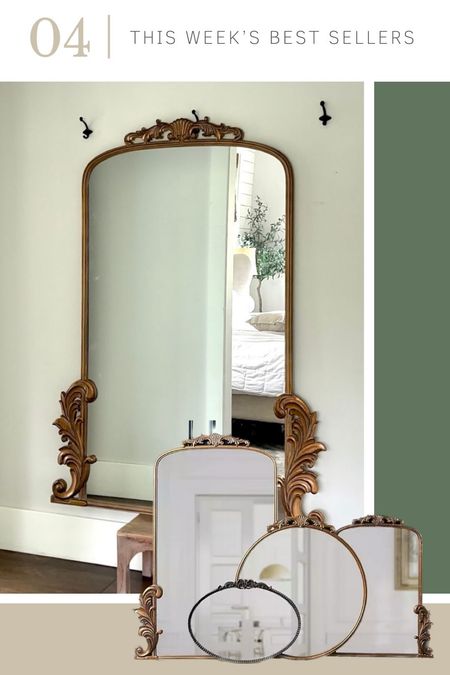 Ornate Bordeaux, gold antique mirror, anthropology, dupe, kirklands find arhaus. Large oversized floor mirror, home decor, and accessories. Wall decor

#LTKsalealert #LTKFind #LTKhome