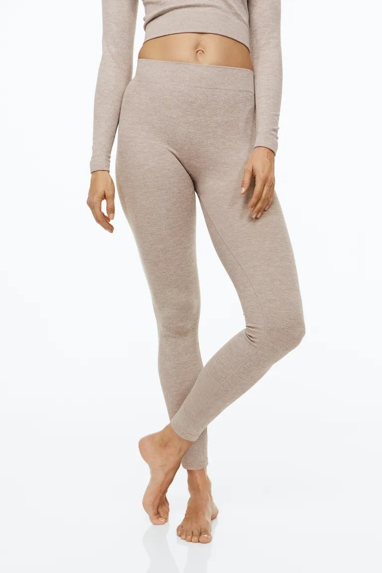 THERMOLITE® Ribbed Leggings | H&M (US + CA)