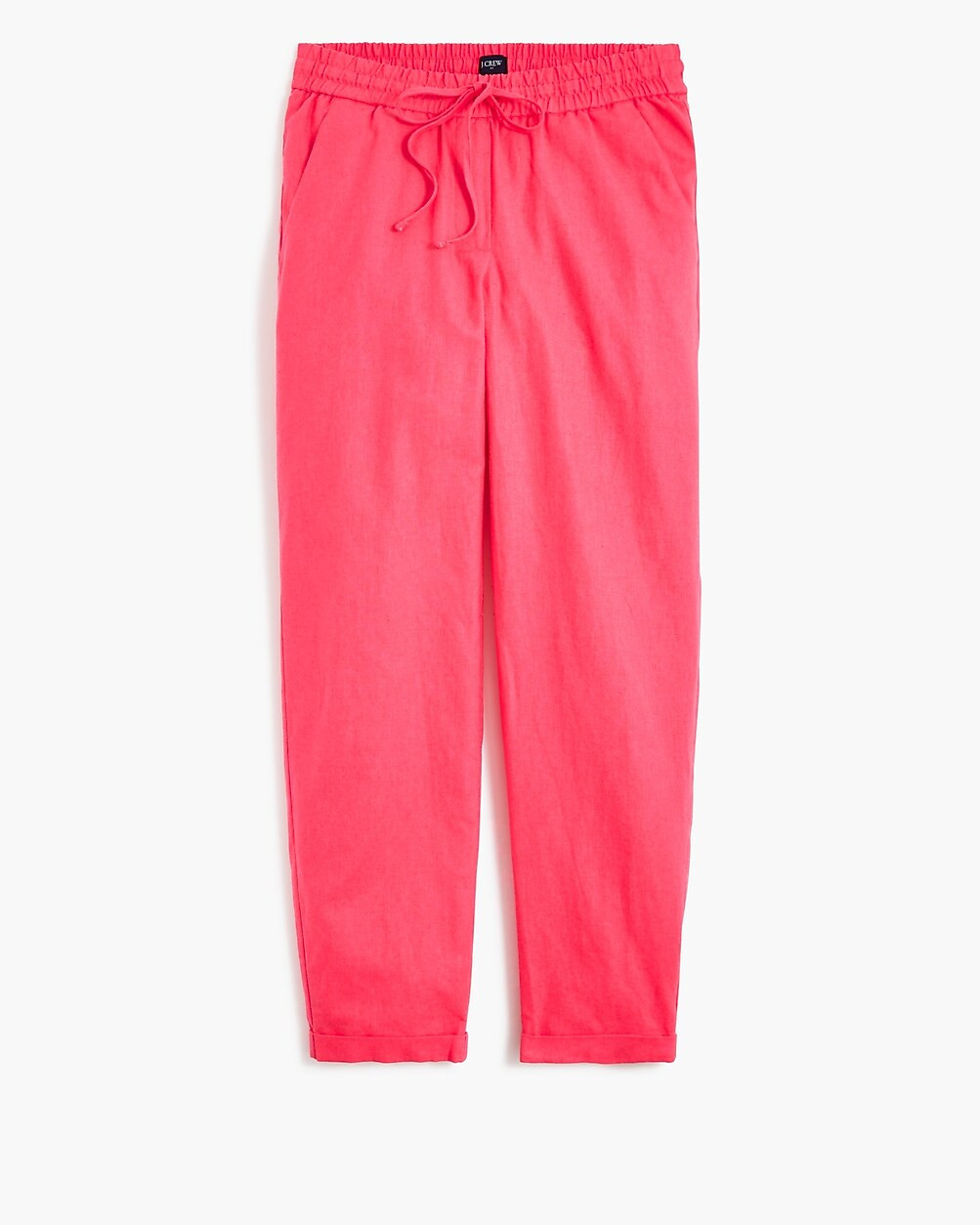 Linen-cotton blend drawstring pant | J.Crew Factory