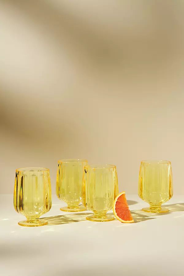 Lucia Acrylic Goblet Wine Glasses, Set of 4 | Anthropologie (US)