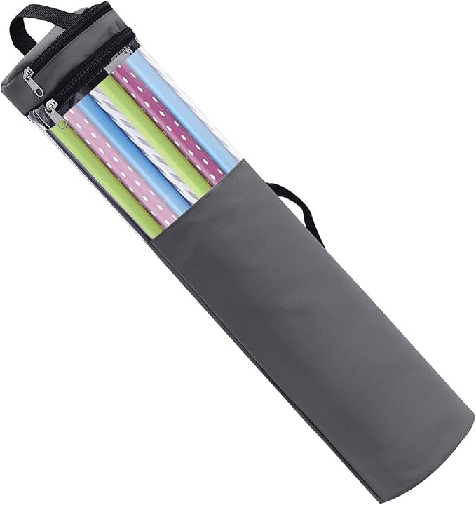 Plcnn Long Gift Wrap Organizer Bag 42x8.8in Christmas Wrapping Paper Storage Bin 600d Oxford Unde... | Amazon (US)