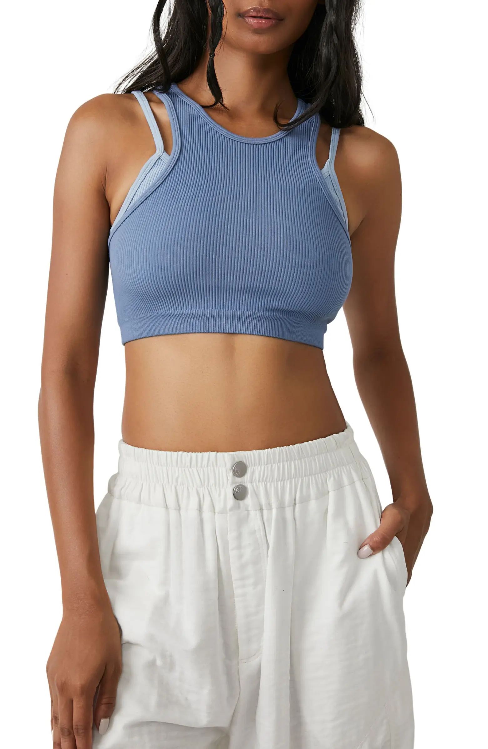 Free Throw Double Layer Crop Tank | Nordstrom Rack