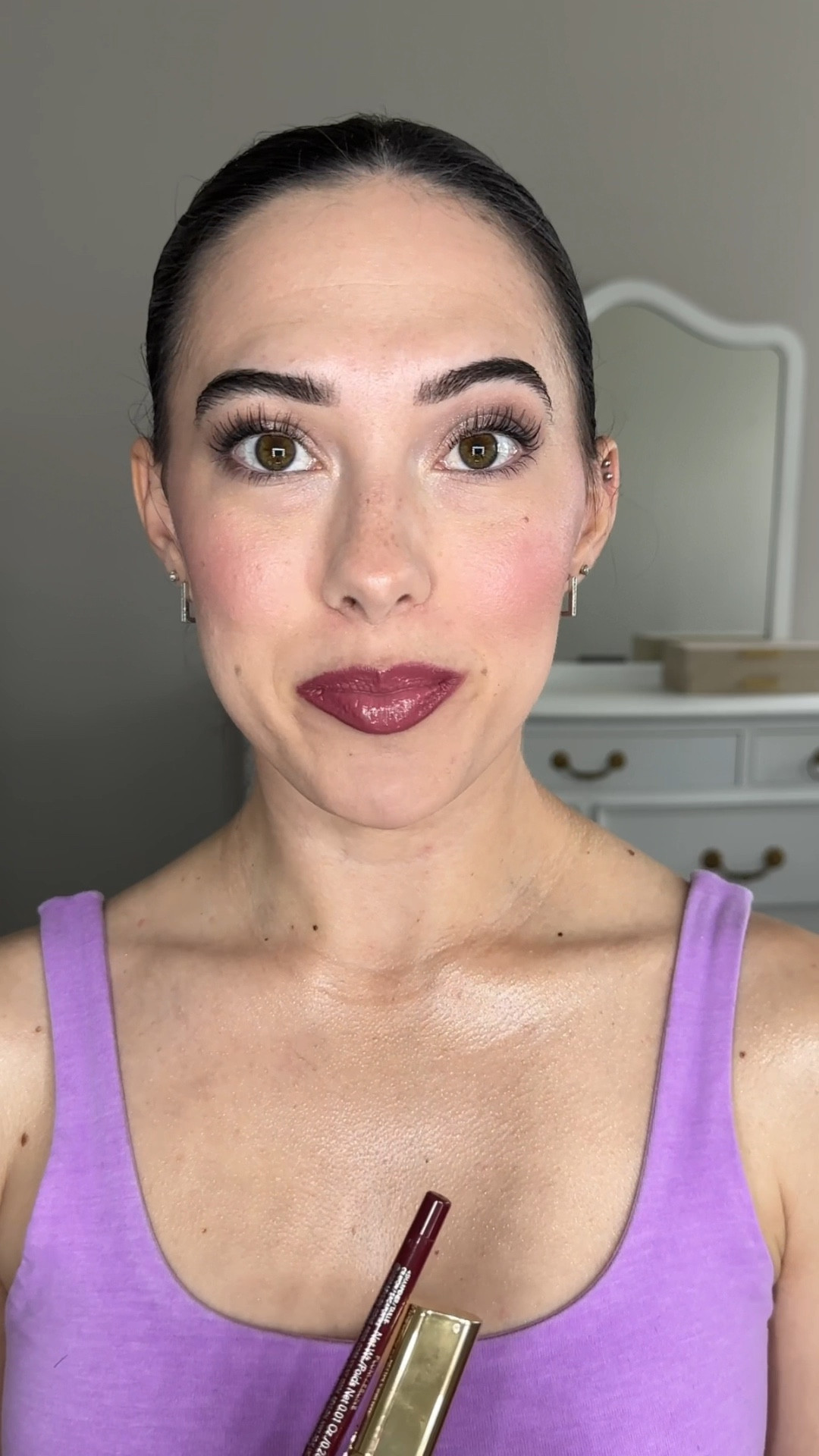Love this purple/pink combo 🩷💜

Cooltoned makeup, plum lip, Revlon lip liner, pink lip, L’Oreal lipstick

#LTKVideo #LTKbeauty