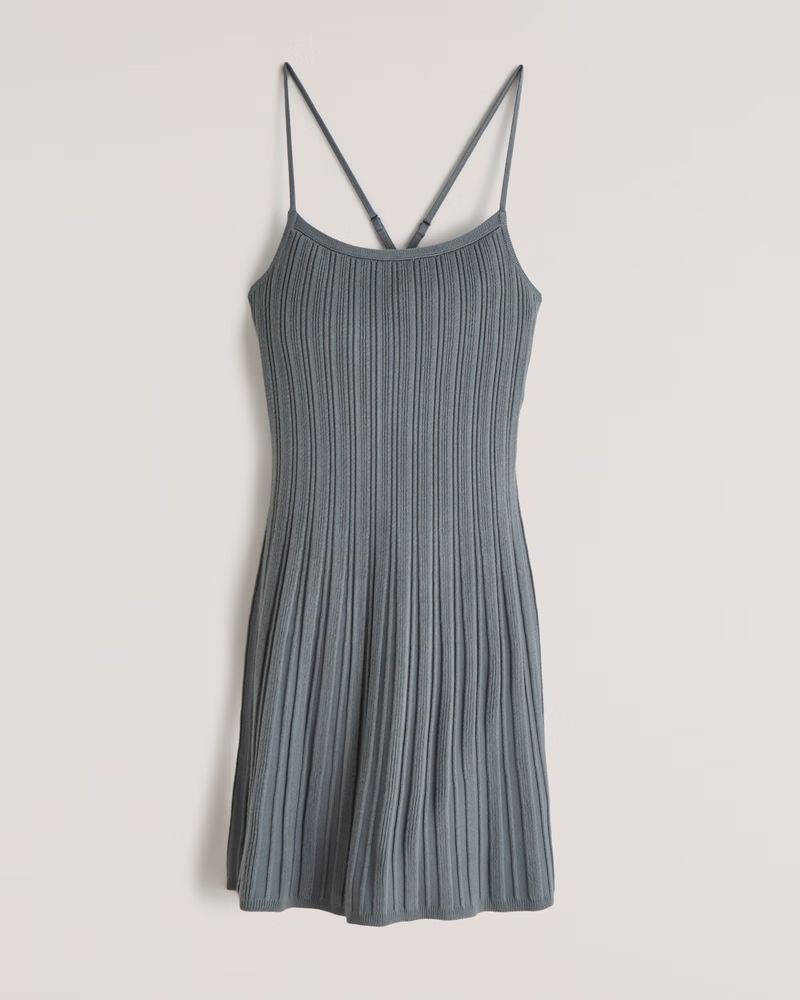 Crossback Ribbed Elevated Knit Mini Dress | Abercrombie & Fitch (US)