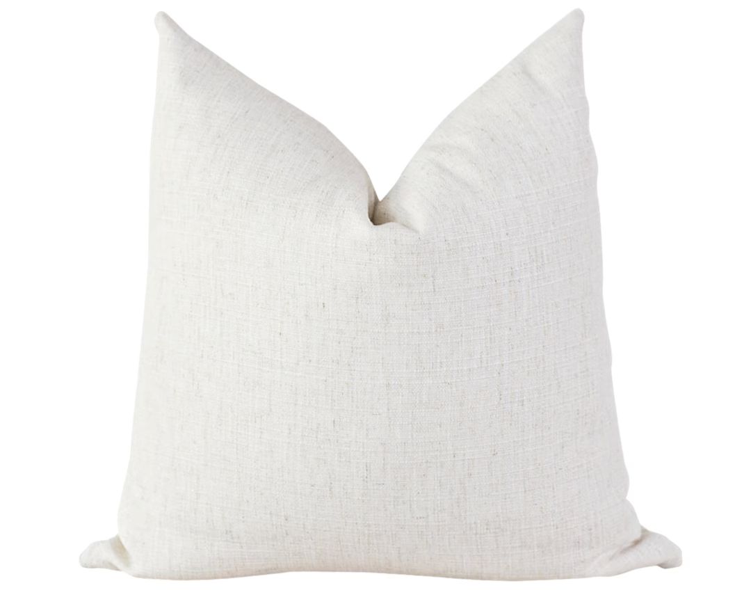White Linen Pillow Cover, Neutral Pillows, Modern Farmhouse Pillow Covers, Natural Pillow Cover, ... | Etsy (US)