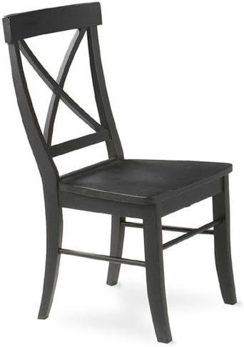 International Concepts Set of Two X-Back Dining Chair, Black | Amazon (US)