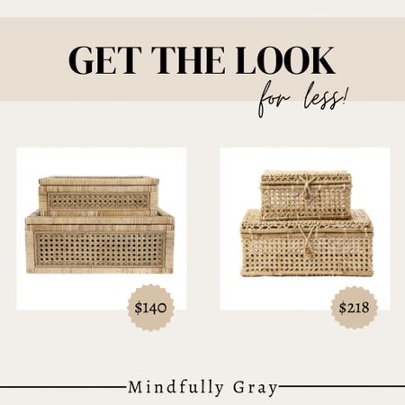Get the look for less! Cane & rattan box set 

#LTKhome
