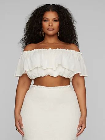 Yve Off Shoulder Ruffle Top - Fashion To Figure | Fashion To Figure