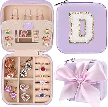 CHMI Travel Jewelry Case, Purple Travel Jewelry Box, Travel Jewelry Organizer, Travel Gifts for W... | Amazon (US)