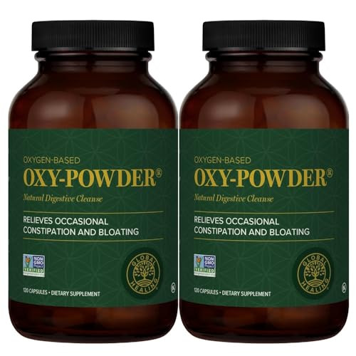 Global Healing Center Oxy-Powder Colon Cleanse Detox - Oxygen Based Safe and Natural Intestinal Cleanser, 120 Count (Pack of 2) | Amazon (US)