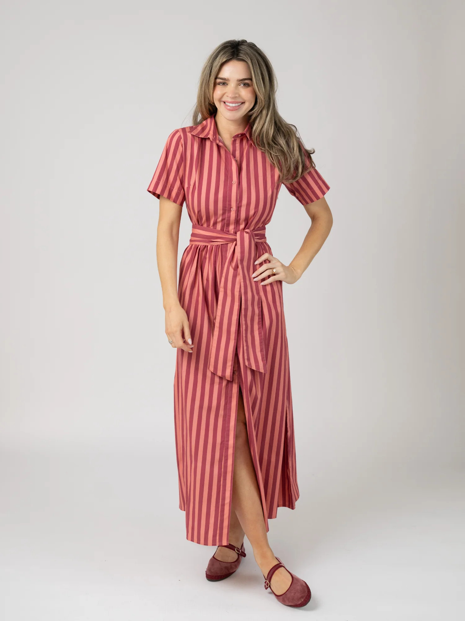 The Elle Maxi Dress | Red Love Stripe | Beau & Ro