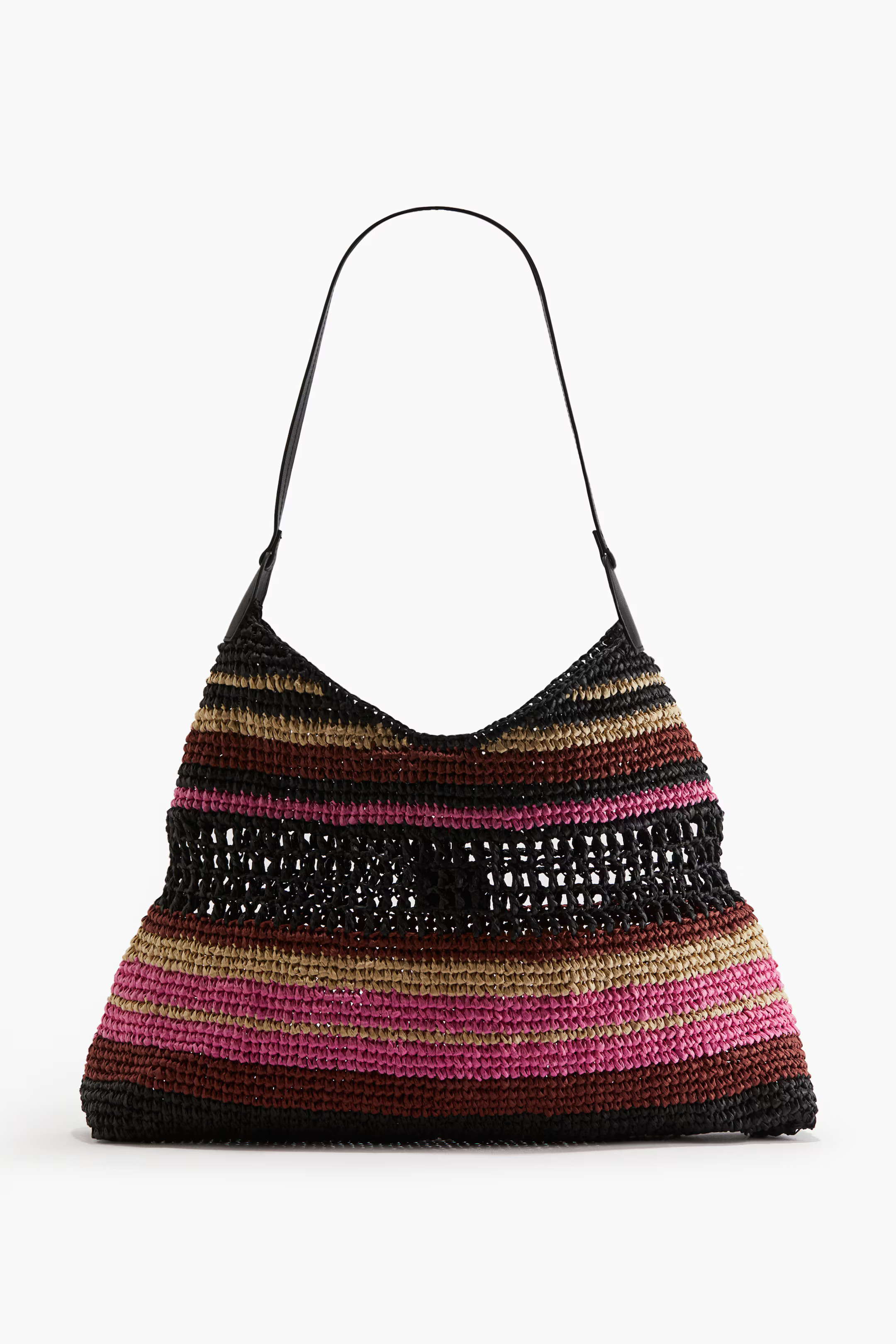 Strooien schoudertas - Zwart/gestreept - DAMES | H&M NL | H&M (DE, AT, CH, NL, FI)