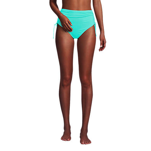 Women's Chlorine Resistant Adjustable High Waisted Bikini Swim Bottoms | Lands' End (US)