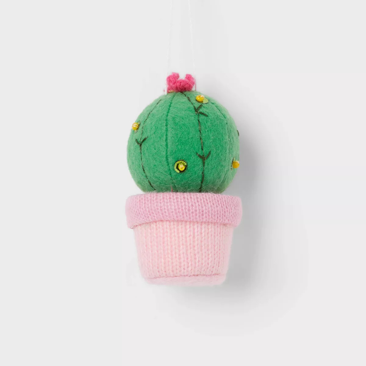 Fabric Cactus in Pink Pot Christmas Tree Ornament - Wondershop™ | Target