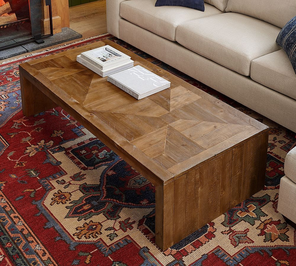 Reclaimed Parquet Rectangular  Coffee Table (64") | Pottery Barn (US)