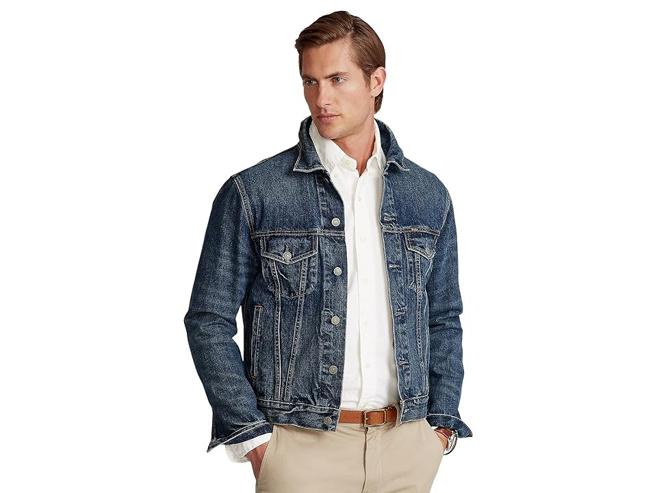 Polo Ralph Lauren Denim Icon Trucker Jacket Men's Coat Trenton : XL, Cotton/Denim | Zappos
