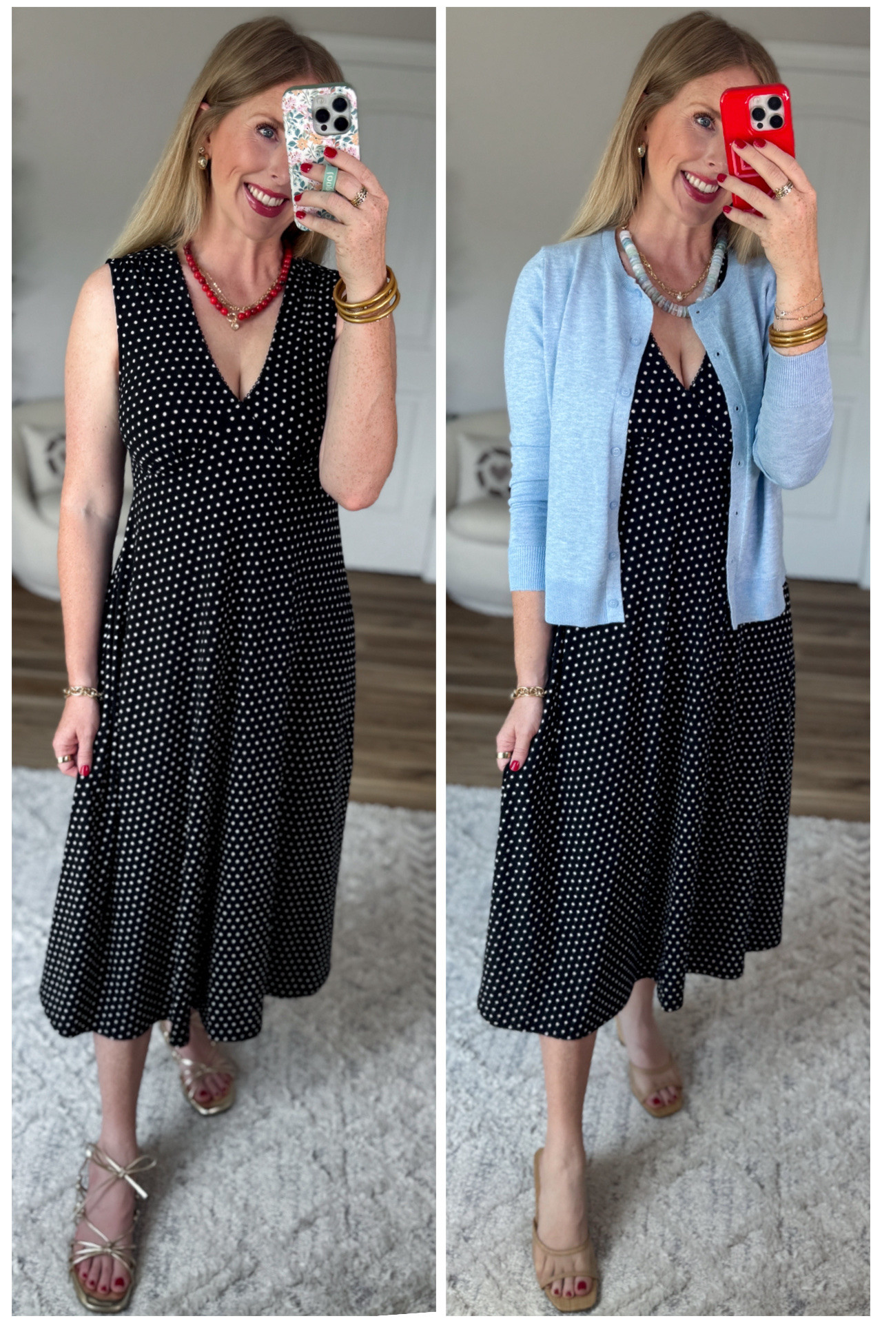 2 ways to style this polka dot midi dress from Walmart!

#LTKmomlife #LTKootd