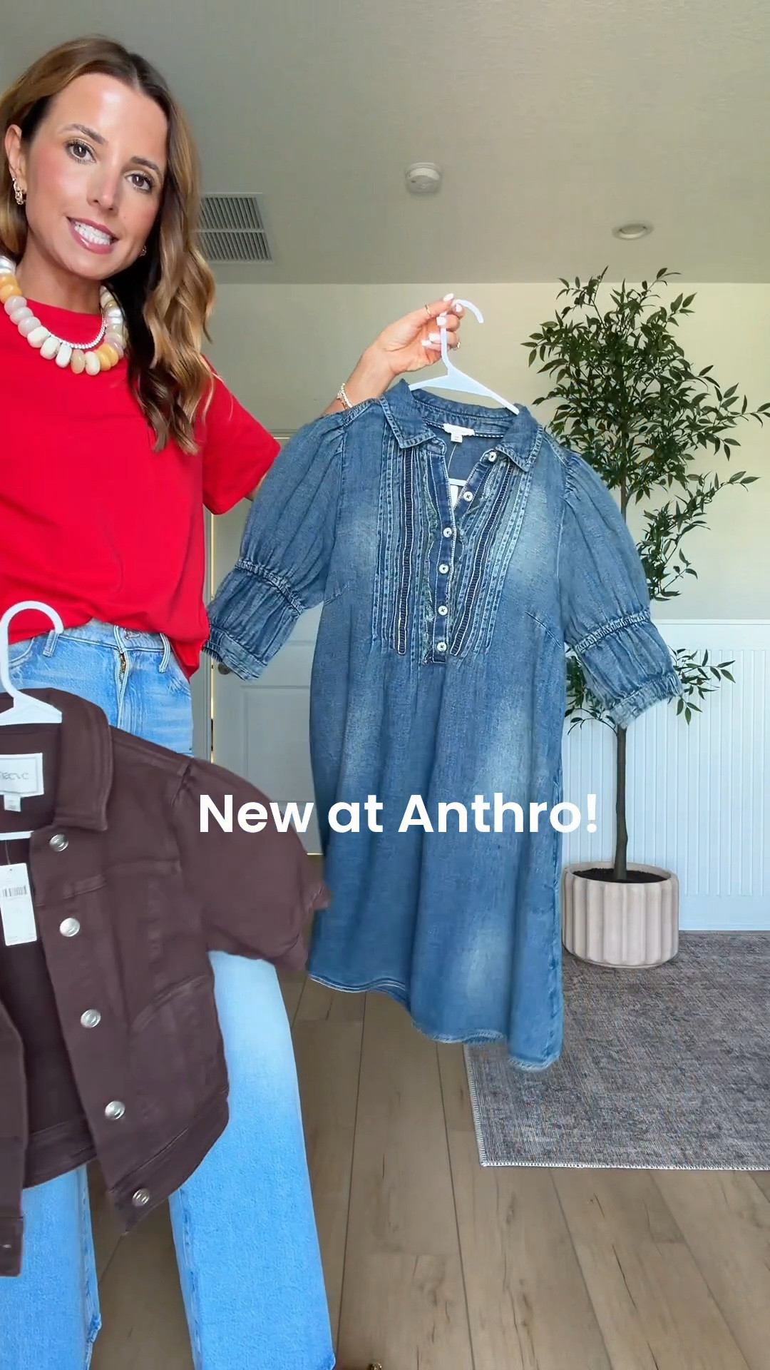A few new arrivals from Anthropologie! This denim dress feels like a soft sweatpant material but it’s denim! I did XXS regular but it comes in petite, too. I also love this new chocolate brown cropped denim jacket in XXS. So cute for summer and fall! Elevated casual outfits. Summer outfits. Fall outfits. Mom outfits. Teacher outfits.

#LTKootd #LTKPetite #LTKSeasonal