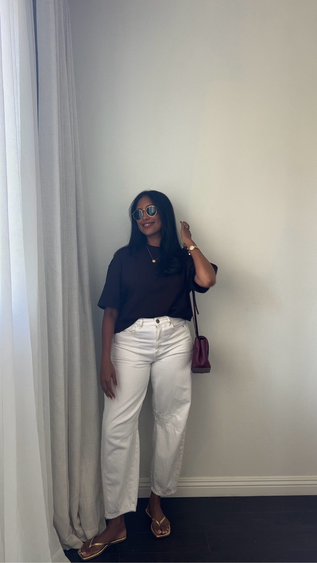 Get ready with me in a new colour combo 🤍 Burgundy, white, gold ✨

#LTKstyletip #LTKworkwear #LTKjeans