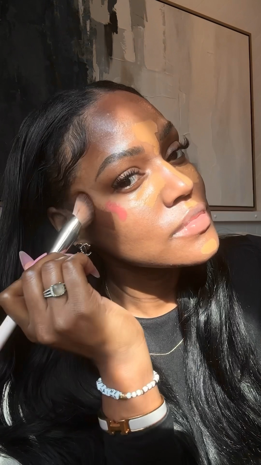 Everyday Makeup
Too Faced Concealer - Maple
LYS Stick - Strength
Rare Beauty Blush - Worth
MUFE Foundation - 4N62
Huda Beauty Powder - Peach Pie
Lawless Balm - Whisper 
Lawless Gloss - Nudie 
Too Faced Mascara 