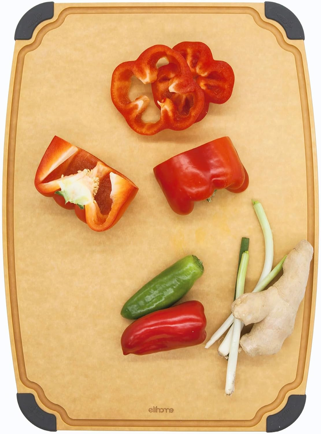 Elihome Essential Series Cutting Board for Kitchen- Natural Wood Fiber Composite, Dishwasher Safe... | Amazon (US)