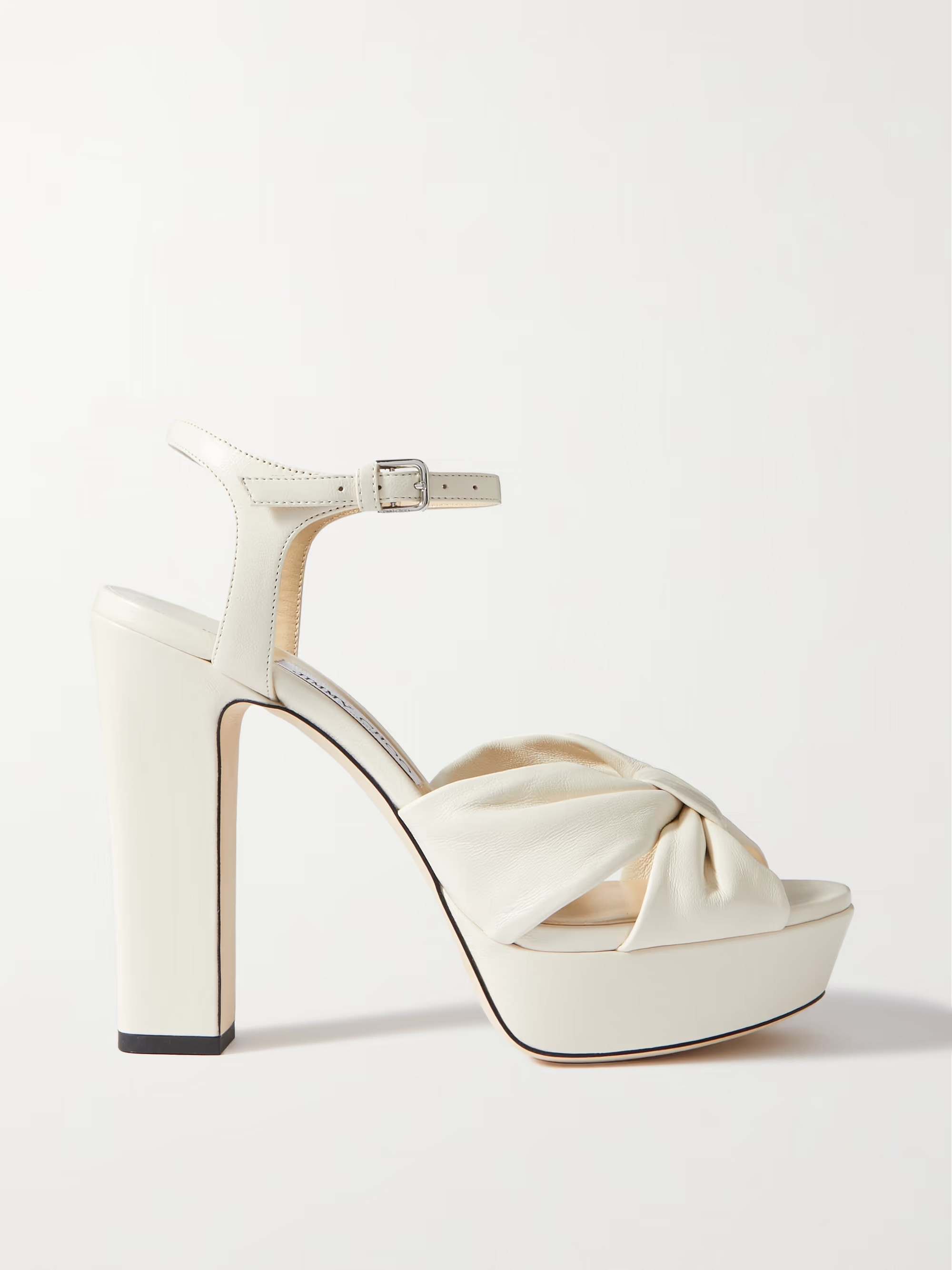 Heloise 120 bow-embellished leather platform sandals | NET-A-PORTER (UK & EU)