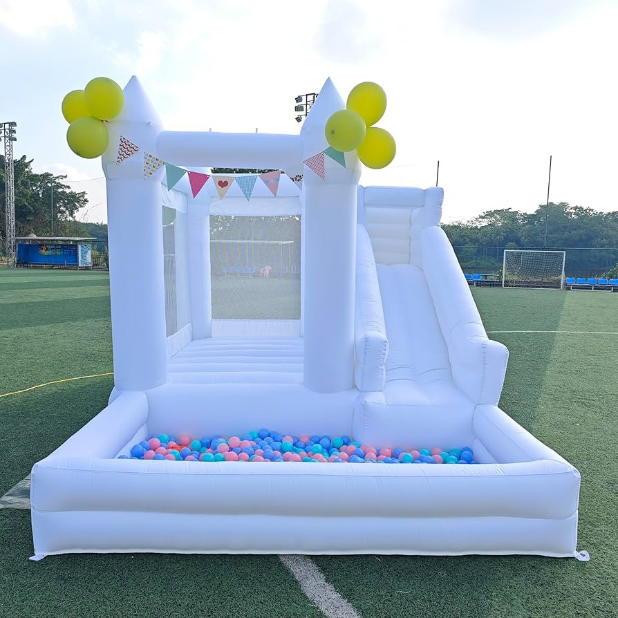 12 FT Oxford White Inflatable Bounce House, Bounce House With Ball Pit, Bounce House With Slide, ... | Amazon (US)
