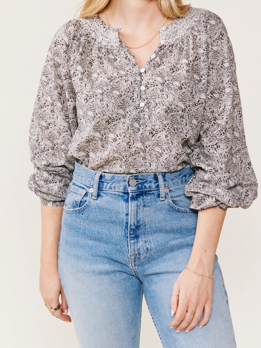 Kristen Paisley Popover Top | ABLE Clothing