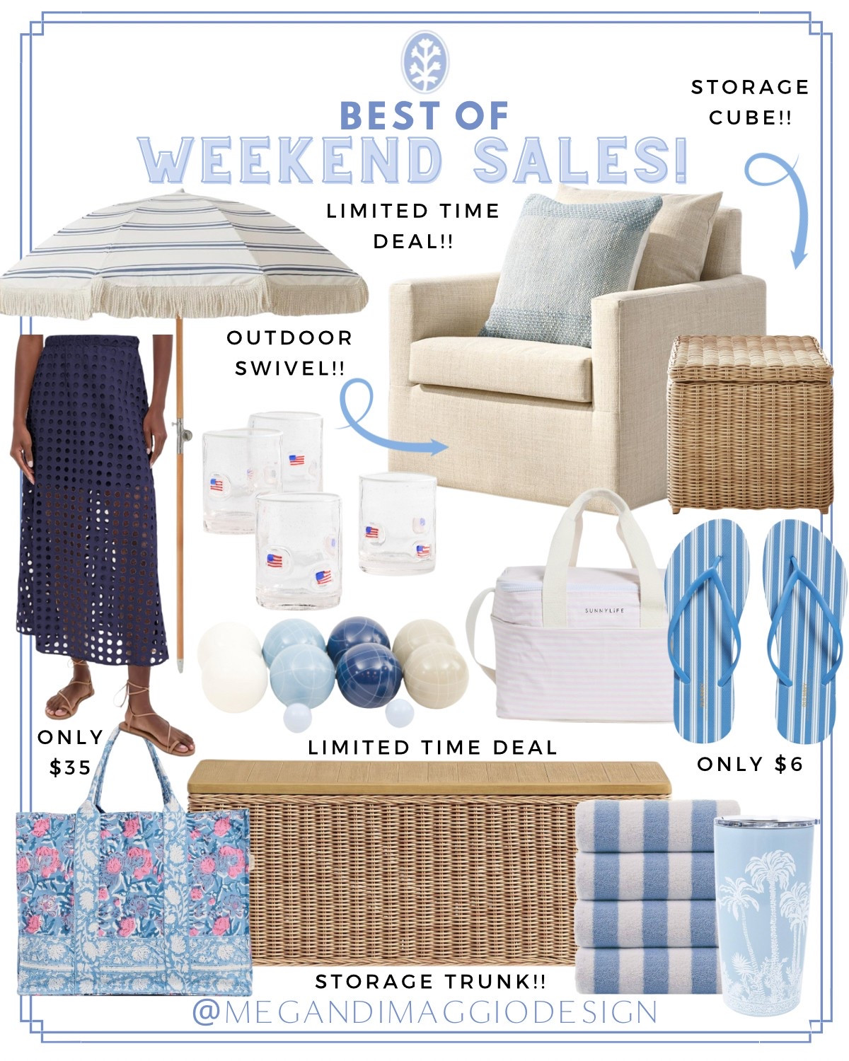 Best of weekend sales: outdoor edition!! ☀️ Tons of limited time deals you don’t want to miss!! Like this swivel to outdoor chair that would be perfect on a porch!! 😍 And love this woven storage cube side table and trunk!! 👏🏻👏🏻👏🏻 plus just bought these $6 stripe flip flops and I LOVE them!!  

#LTKSaleAlert #LTKSeasonal #LTKHome