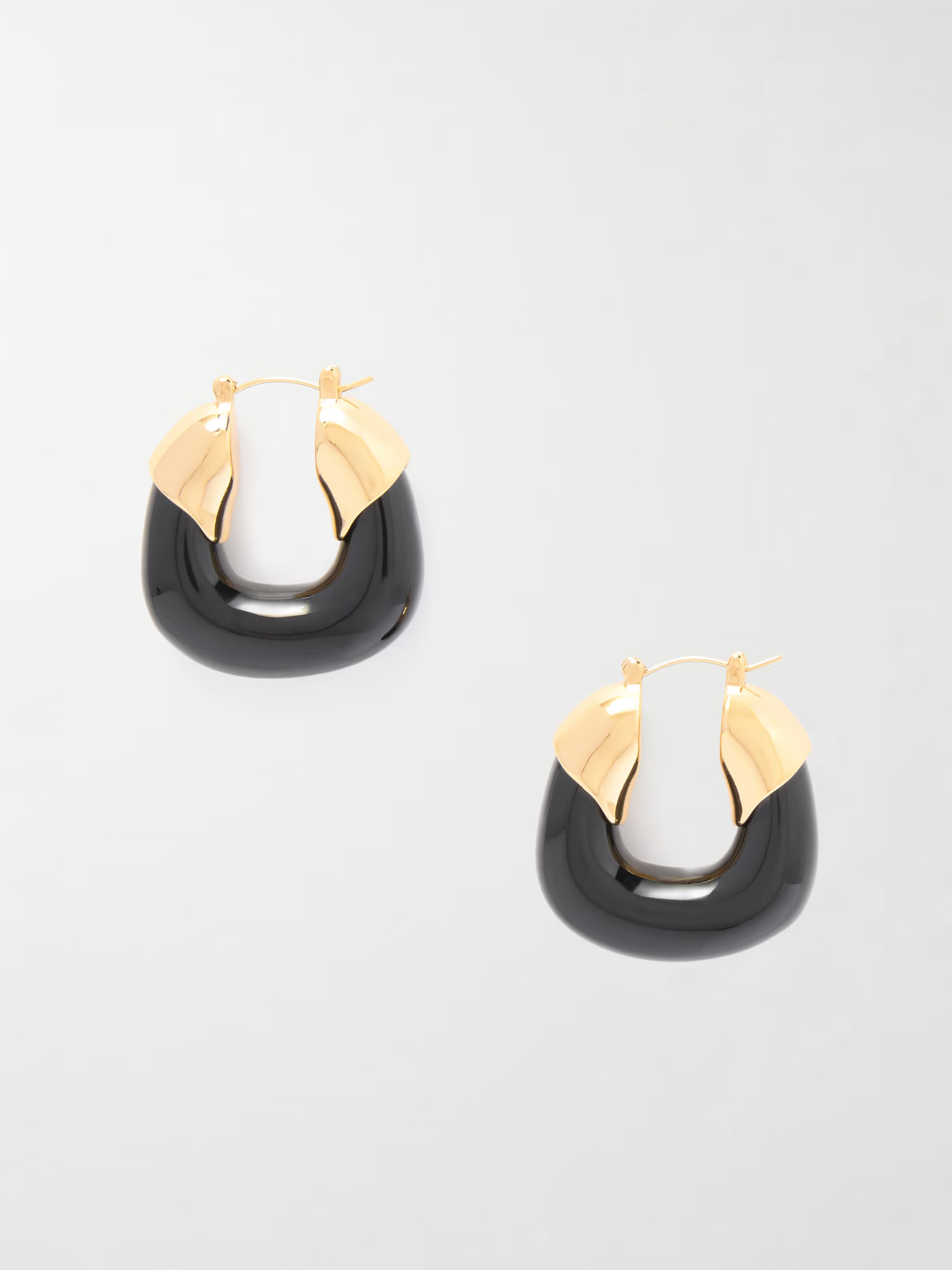 Gold-plated resin hoop earrings | NET-A-PORTER (US)